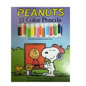 Snoopy Peanuts 12 Color Pencils - Peanuts- Vintage